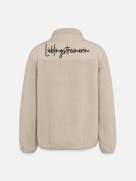 Lieblingstrainerin Trainerin - Relaxed Fit Unisex Sherpajacke von Stanley/Stella - Beige