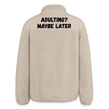 Grandir : Peut-être plus tard - Veste sherpa unisexe coupe décontractée Stanley/Stella - beige - Dos