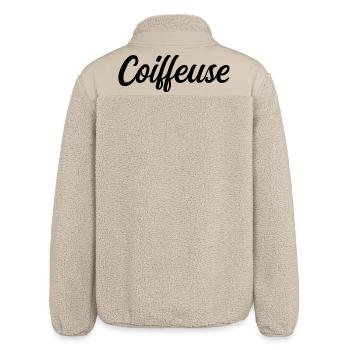 Hairdresser Make-up Stylist Professional Hair Stylist - Relaxed Fit Unisex Sherpa Jacket by Stanley/Stella - beige - Back