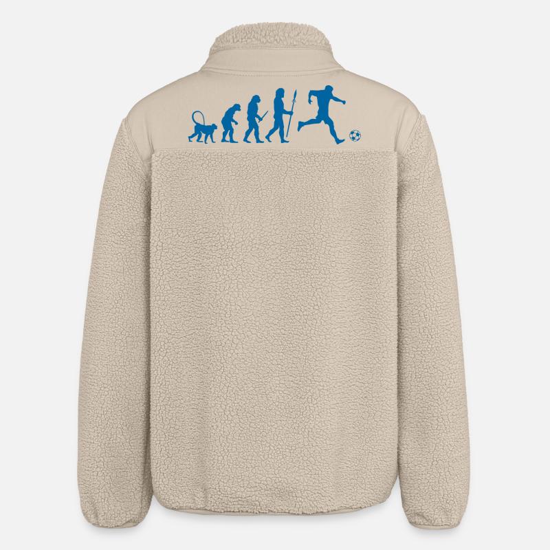 Evolution of a Soccer Player - Relaxed Fit Unisex Sherpajacke von Stanley/Stella - Beige