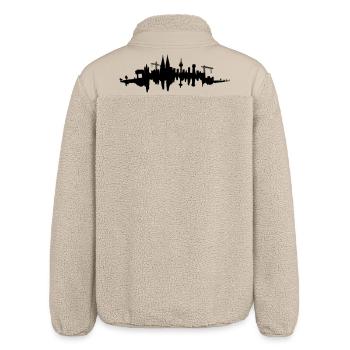 Cologne skyline - Relaxed Fit Unisex Sherpa Jacket by Stanley/Stella - beige - Back