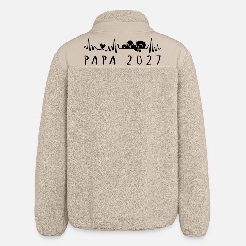Future Dad 2027 Advertisement Grossesse - Relaxed Fit Unisex Sherpa Jacket by Stanley/Stella - beige