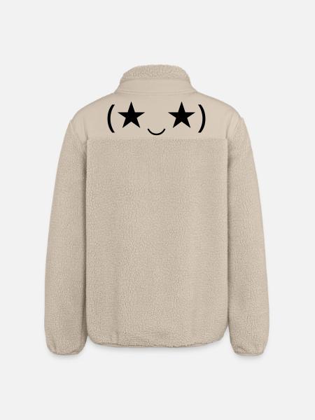 Stareye Emote (★‿★) inspires - Relaxed Fit Unisex Sherpa Jacket by Stanley/Stella - beige