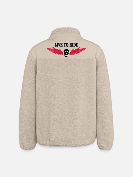 biker - Relaxed Fit Unisex Sherpa Jacket by Stanley/Stella - beige