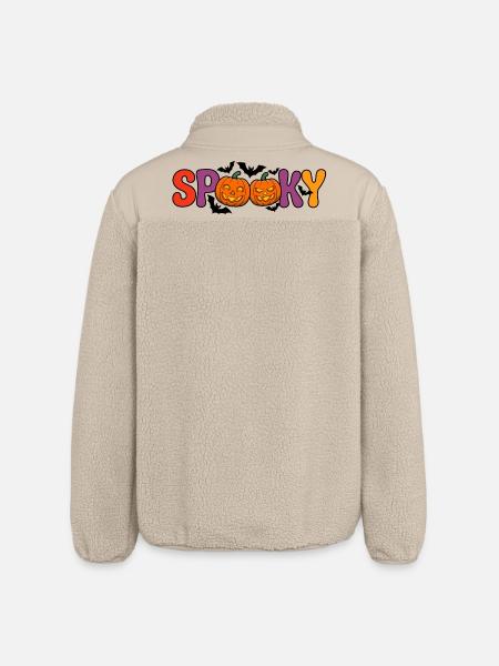 Spooky pumpkin letters - Relaxed Fit Unisex Sherpa Jacket by Stanley/Stella - beige