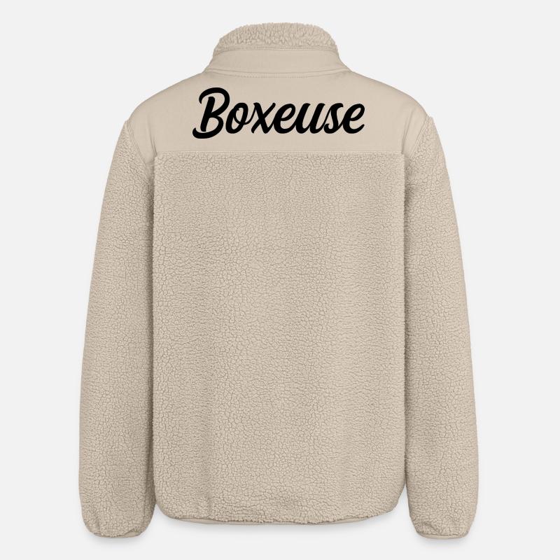 Boxeuse - Veste sherpa unisexe coupe décontractée Stanley/Stella - beige