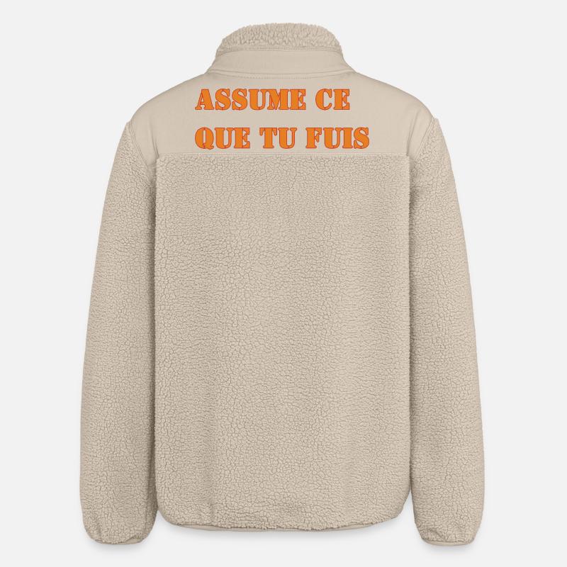 ASSUME CE QUE TU FUIS - Veste sherpa unisexe coupe décontractée Stanley/Stella - beige