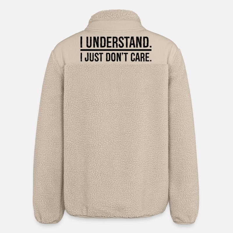I understand I just don't care - Relaxed Fit Unisex Sherpajacke von Stanley/Stella - Beige