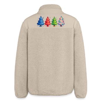 Pixel Christmas Trees Gaming - Veste sherpa unisexe coupe décontractée Stanley/Stella - beige - Dos