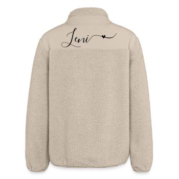 Leni Prénom Décoratif - Veste sherpa unisexe coupe décontractée Stanley/Stella - beige - Dos