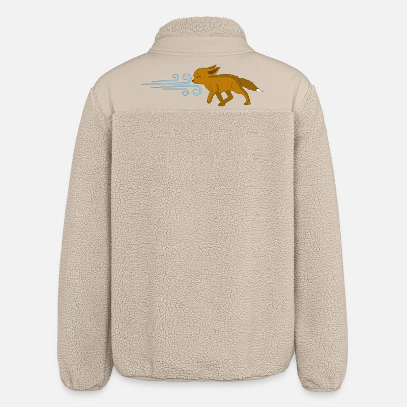 Der Fuchs und der Wind - Relaxed Fit Unisex Sherpajacke von Stanley/Stella - Beige