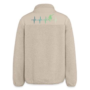 Skater Skater Heartbeat Skateboard - Relaxed Fit Unisex Sherpajacke von Stanley/Stella - Beige - Hinten