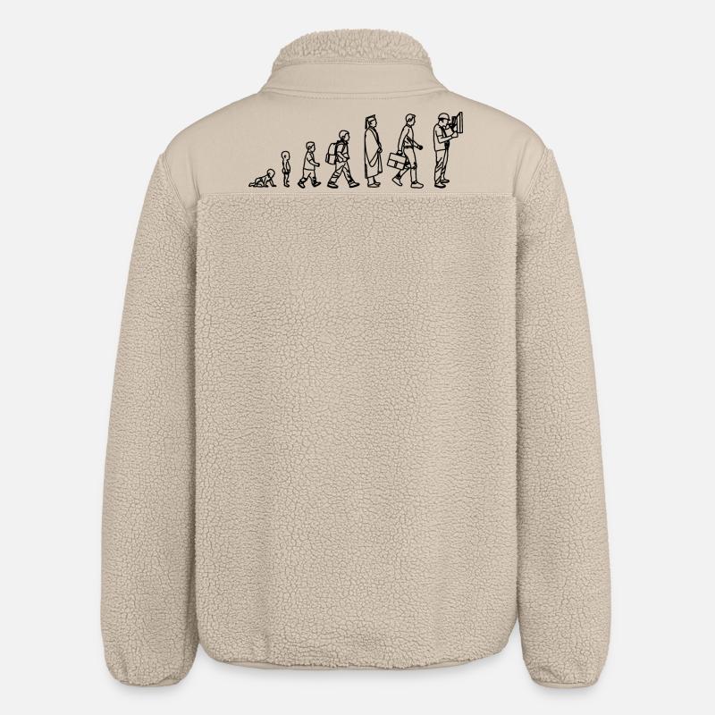 Electrician Evolution - Relaxed Fit Unisex Sherpa Jacket by Stanley/Stella - beige