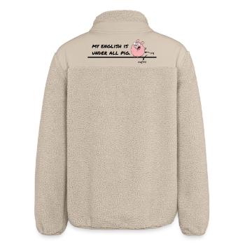 My English Is Under All Pig – Denglisch Humor - Relaxed Fit Unisex Sherpajacke von Stanley/Stella - Beige - Hinten