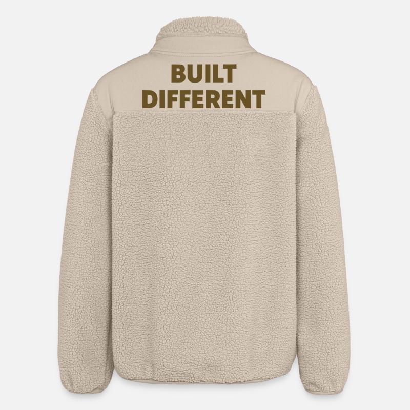 Typographie d’affirmation différente construite - Veste sherpa unisexe coupe décontractée Stanley/Stella - beige