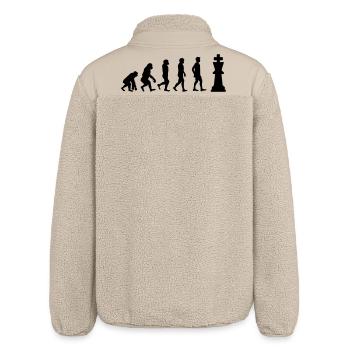 Schach Evolution - Relaxed Fit Unisex Sherpajacke von Stanley/Stella - Beige - Hinten