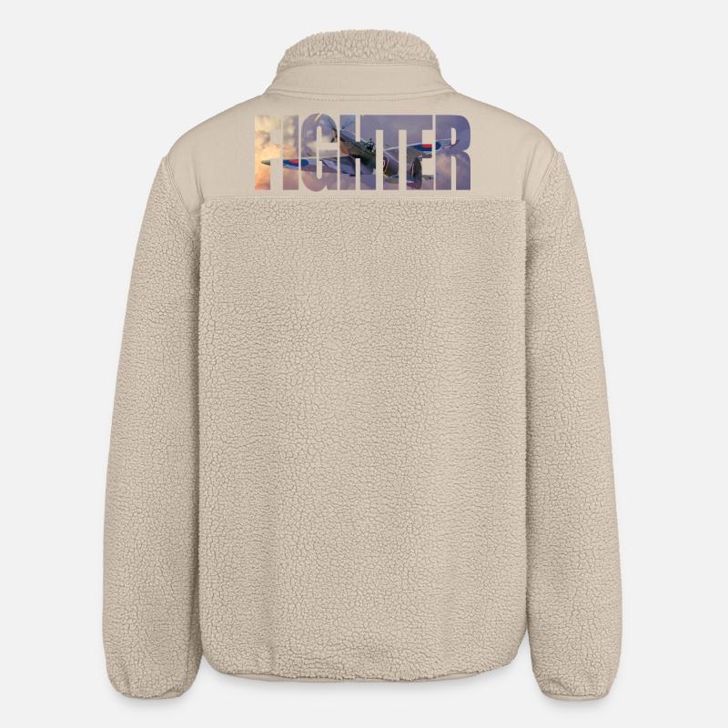 Fighter Spitfire - Relaxed Fit Unisex Sherpajacke von Stanley/Stella - Beige