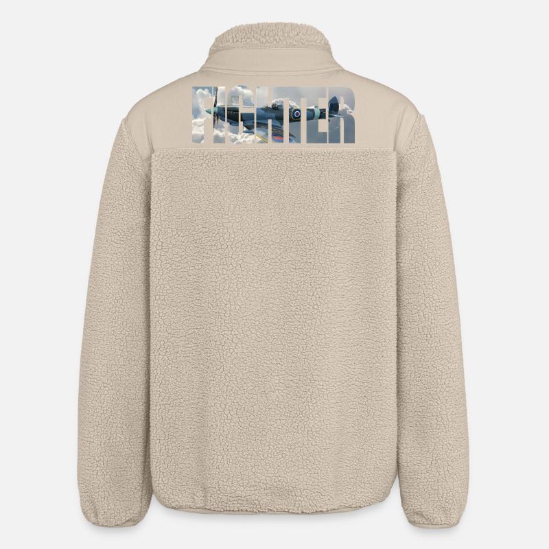Fighter Spitfire - Relaxed Fit Unisex Sherpa Jacket by Stanley/Stella - beige