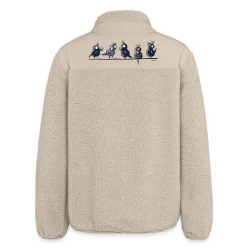Funny Raben - Relaxed Fit Unisex Sherpajacke von Stanley/Stella - Beige - Hinten