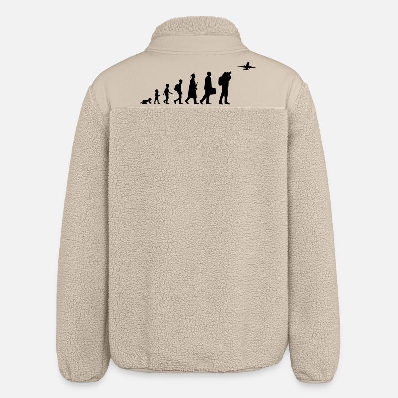 Entwicklung eines Plane Spotters - Relaxed Fit Unisex Sherpajacke von Stanley/Stella - Beige