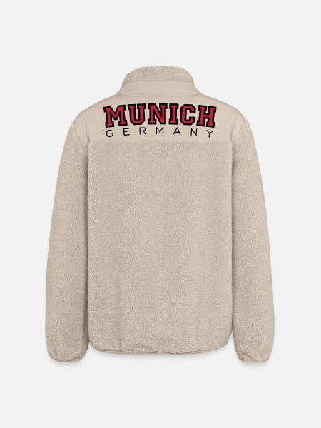 Munich Germany - Relaxed Fit Unisex Sherpa Jacket by Stanley/Stella - beige