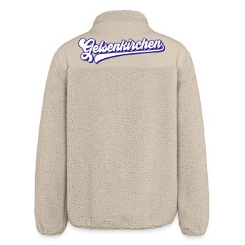 Gelsenkirchen Text | Farben änderbar - Relaxed Fit Unisex Sherpajacke von Stanley/Stella - Beige - Hinten
