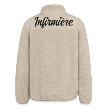 Krankenschwester - Relaxed Fit Unisex Sherpajacke von Stanley/Stella - Beige - Hinten