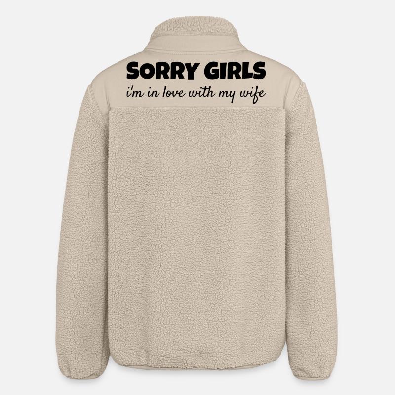 Vergeben Ehemann Stolz Liebesbeweis Romantisch - Relaxed Fit Unisex Sherpajacke von Stanley/Stella - Beige