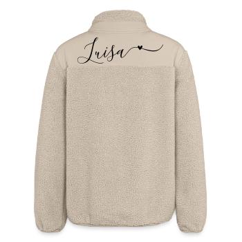 Luisa Name Vorname Dekorativ - Relaxed Fit Unisex Sherpajacke von Stanley/Stella - Beige - Hinten