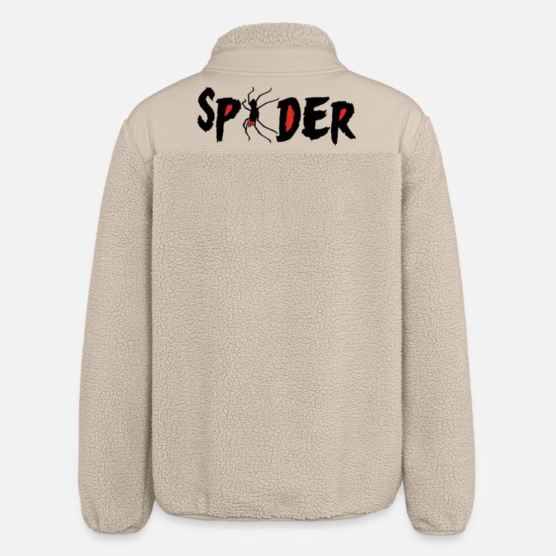 Rotäugige Spinne - Relaxed Fit Unisex Sherpajacke von Stanley/Stella - Beige