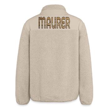 BRICKLAYER BUILDING BRICKS - Relaxed Fit Unisex Sherpa Jacket by Stanley/Stella - beige - Back