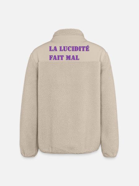 LUCIDITY HURTS - Relaxed Fit Unisex Sherpa Jacket by Stanley/Stella - beige