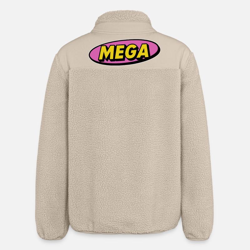Mot rétro méga comique - Veste sherpa unisexe coupe décontractée Stanley/Stella - beige