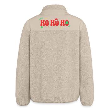 Ho Ho Ho Weihnachtsmotiv - Relaxed Fit Unisex Sherpajacke von Stanley/Stella - Beige - Hinten