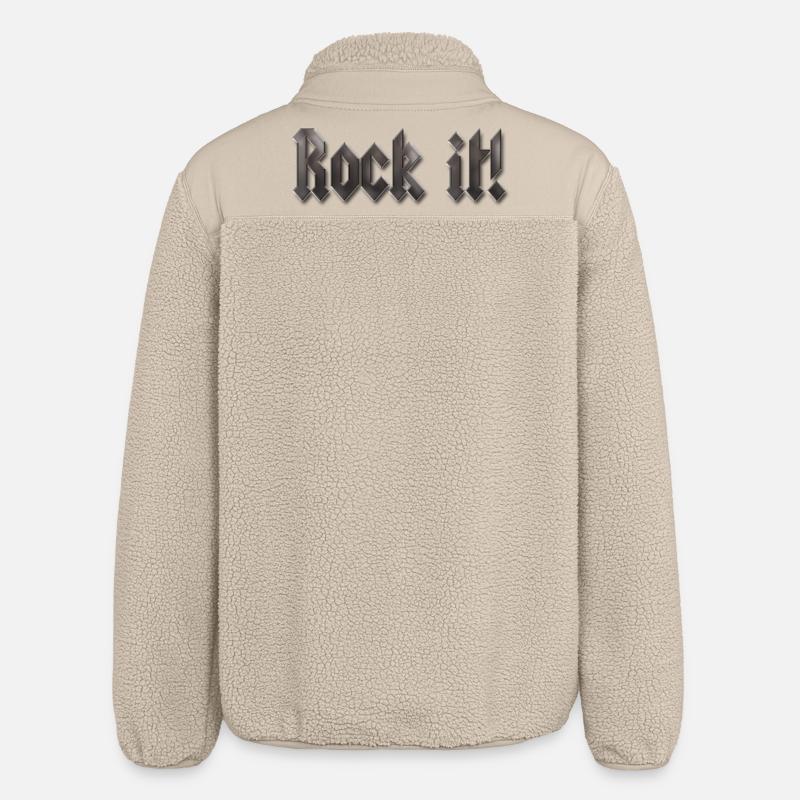 rock it! - Relaxed Fit Unisex Sherpa Jacket by Stanley/Stella - beige