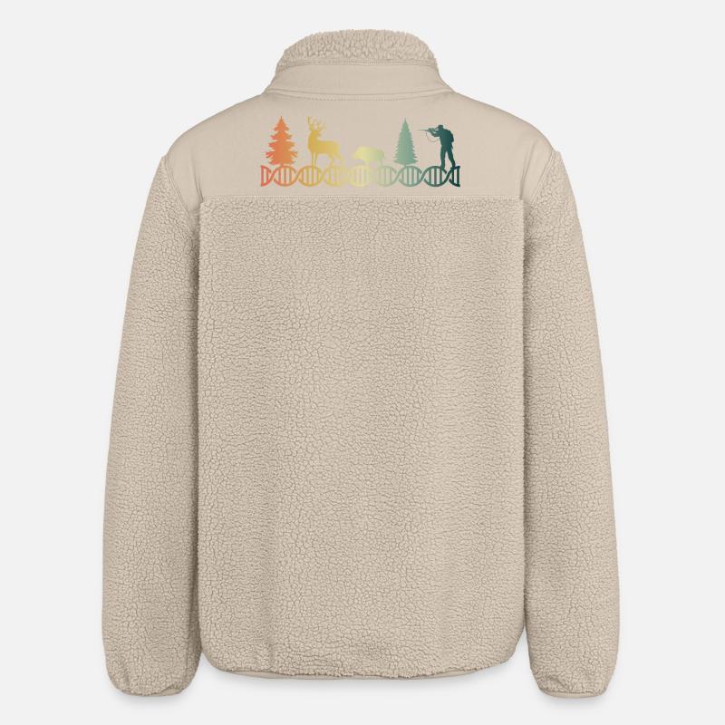 Chasseur d’ADN de chasse Chasseuse d’ADN - Veste sherpa unisexe coupe décontractée Stanley/Stella - beige