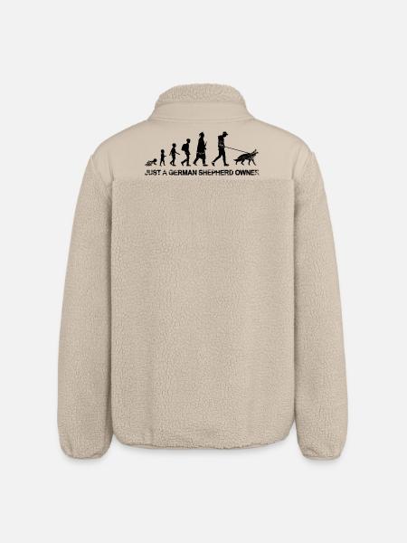 Only one German Shepherd owner - Relaxed Fit Unisex Sherpa Jacket by Stanley/Stella - beige