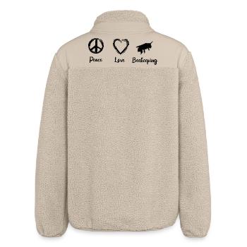 I love beekeeping - Relaxed Fit Unisex Sherpa Jacket by Stanley/Stella - beige - Back