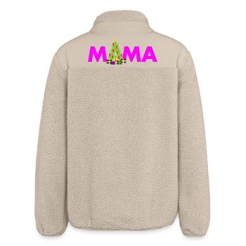 Mom Christmas Tree - Relaxed Fit Unisex Sherpa Jacket by Stanley/Stella - beige - Back