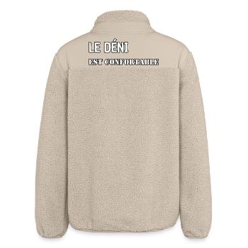 Le déni est confortable. - Veste sherpa unisexe coupe décontractée Stanley/Stella - beige - Dos