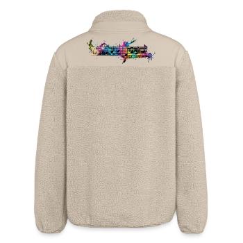 Notes colorées Musique aquarelle - Veste sherpa unisexe coupe décontractée Stanley/Stella - beige - Dos