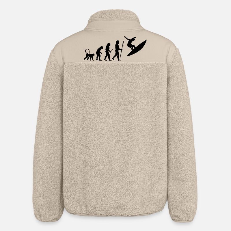Entwicklung eines Surfers - Relaxed Fit Unisex Sherpajacke von Stanley/Stella - Beige