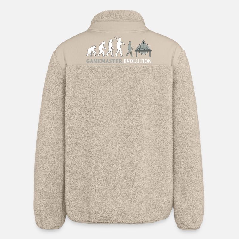 Gamemaster Evolution – Tabletop RPG Design - Relaxed Fit Unisex Sherpajacke von Stanley/Stella - Beige