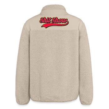 Shit Show Retro-Stil Logo - Relaxed Fit Unisex Sherpajacke von Stanley/Stella - Beige - Hinten
