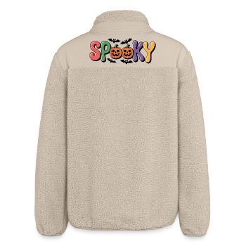 Effrayant Halloween Citrouille Police colorée - Veste sherpa unisexe coupe décontractée Stanley/Stella - beige - Dos
