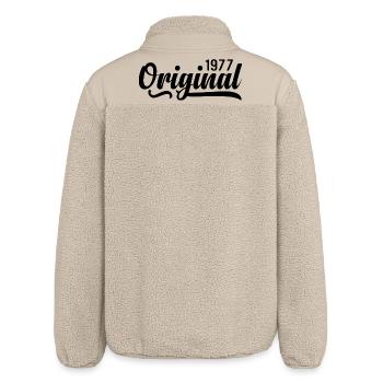 1977 Geburtstag 48 Jahre Alt, retro 1977 - Relaxed Fit Unisex Sherpajacke von Stanley/Stella - Beige - Hinten