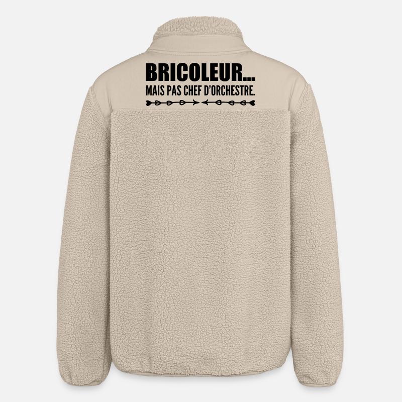 Attention, je bricole sans mode d’emploi - Veste sherpa unisexe coupe décontractée Stanley/Stella - beige