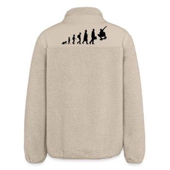 Skateboarder Evolution - Relaxed Fit Unisex Sherpa Jacket by Stanley/Stella - beige - Back