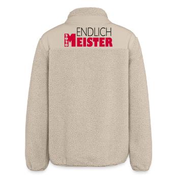 Endlich Meister 2026 - Relaxed Fit Unisex Sherpajacke von Stanley/Stella - Beige - Hinten