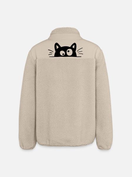 Drôle Chat - Veste sherpa unisexe coupe décontractée Stanley/Stella - beige